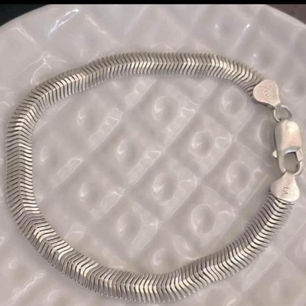 Vintage 925 Italy sterling silver ankle bracelet